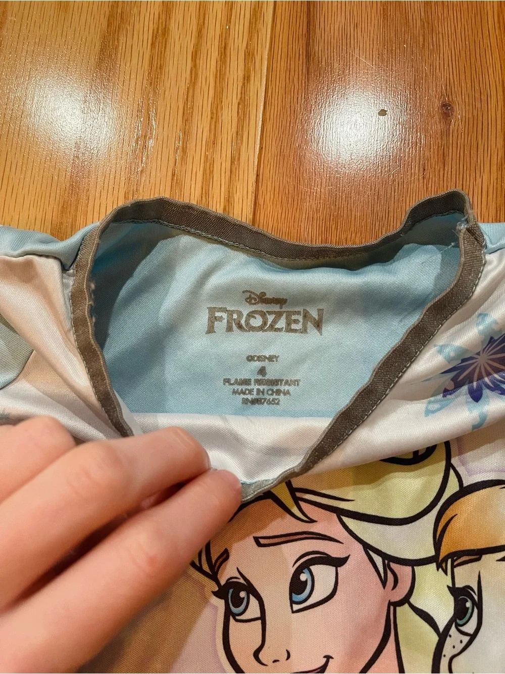 Disney Frozen Girls' Nightgown in Light Blue, Purple, White - Picture 3 of 3
